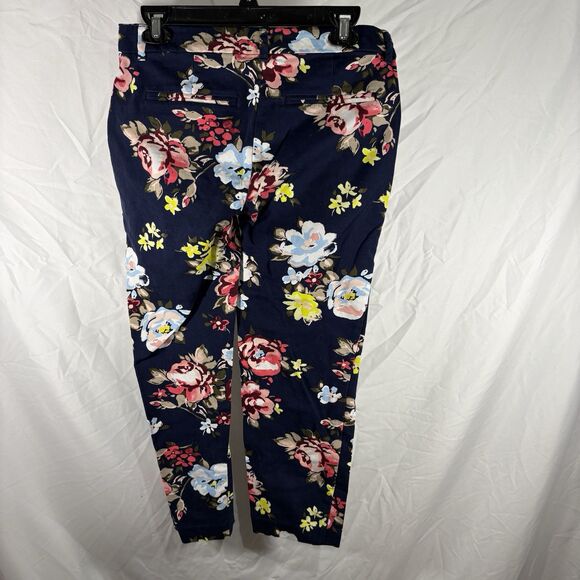 Old Navy Harper Floral Ankle Pants Women's Size 4 Slim Fit Workwear Trousers - Picture 8 of 16